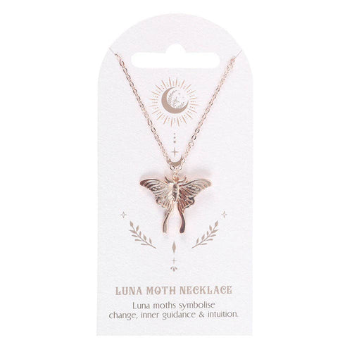 Collar con colgante de polilla luna