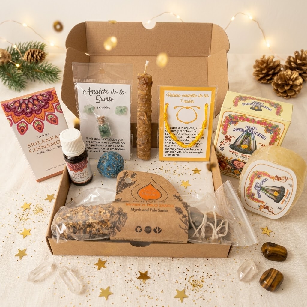 Kit Ritual Fin de Año – Nuevos Comienzos, Suerte, Abre Caminos y Abundancia