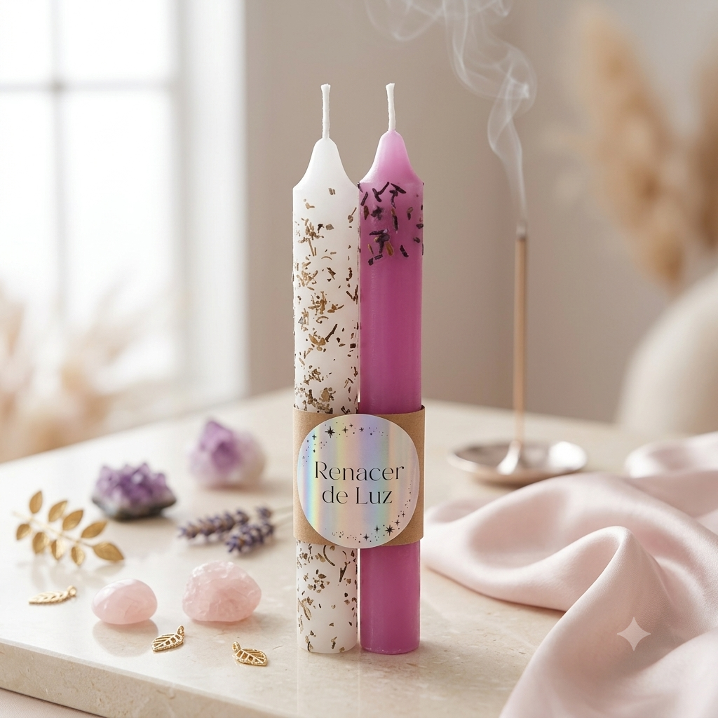 Renacer de luz - Pack 2 velas